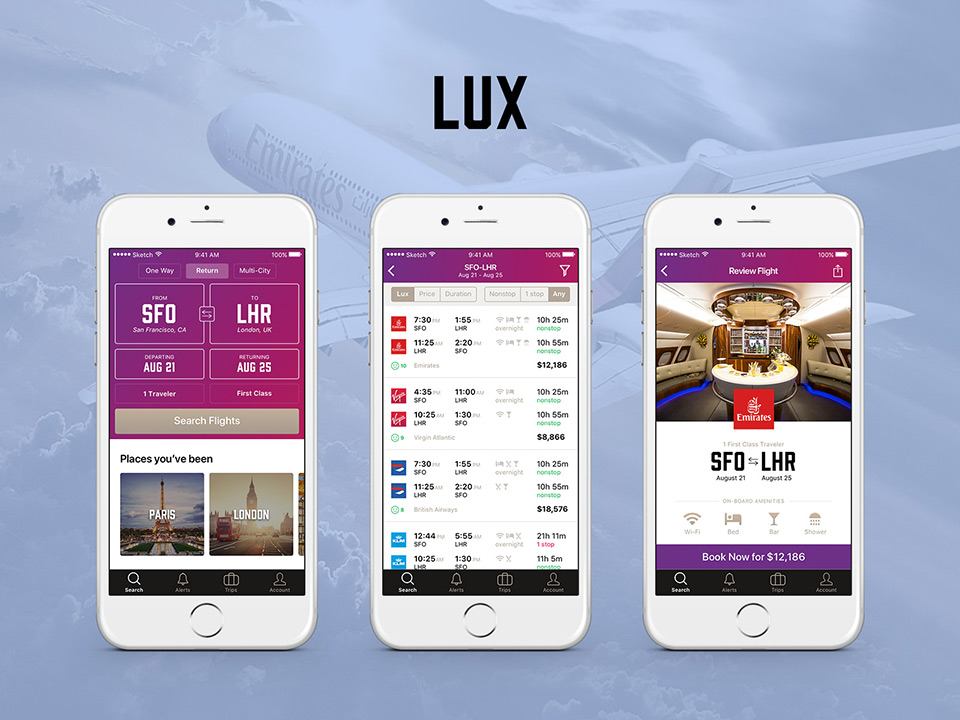 Lux: A Premium Travel App